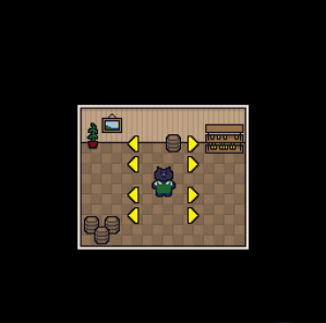 a screenshot of a pixel art character customiser, the character is a cat