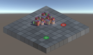 a screenshot of an isometric city builder